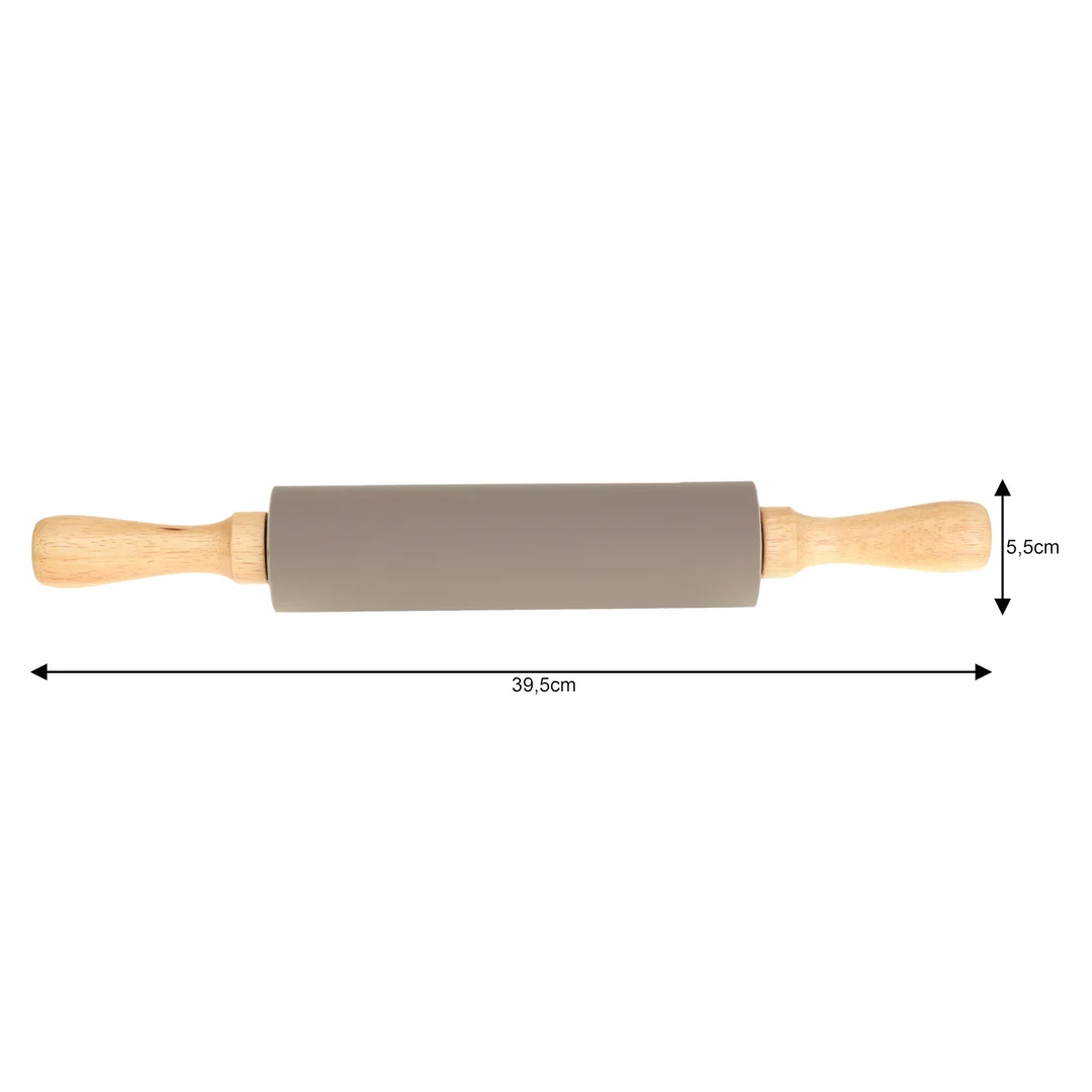 Wałek do ciasta, silikon, szary 39,5cm KingHoff — zdjęcie 2