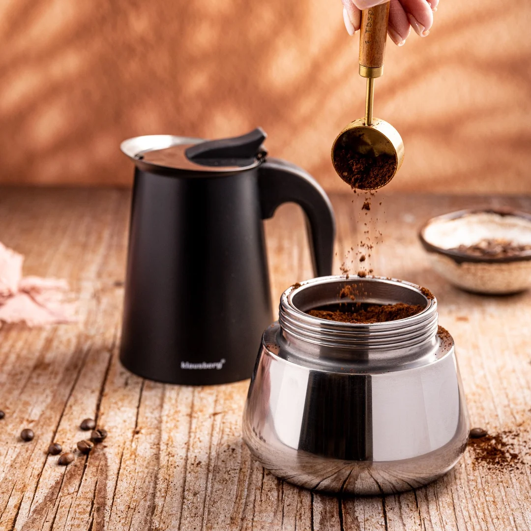 Zaparzacz do kawy espresso, stal nierdzewna, 12 filiżanek, czarny/srebrny, Klausberg, KB-7847 — zdjęcie 9
