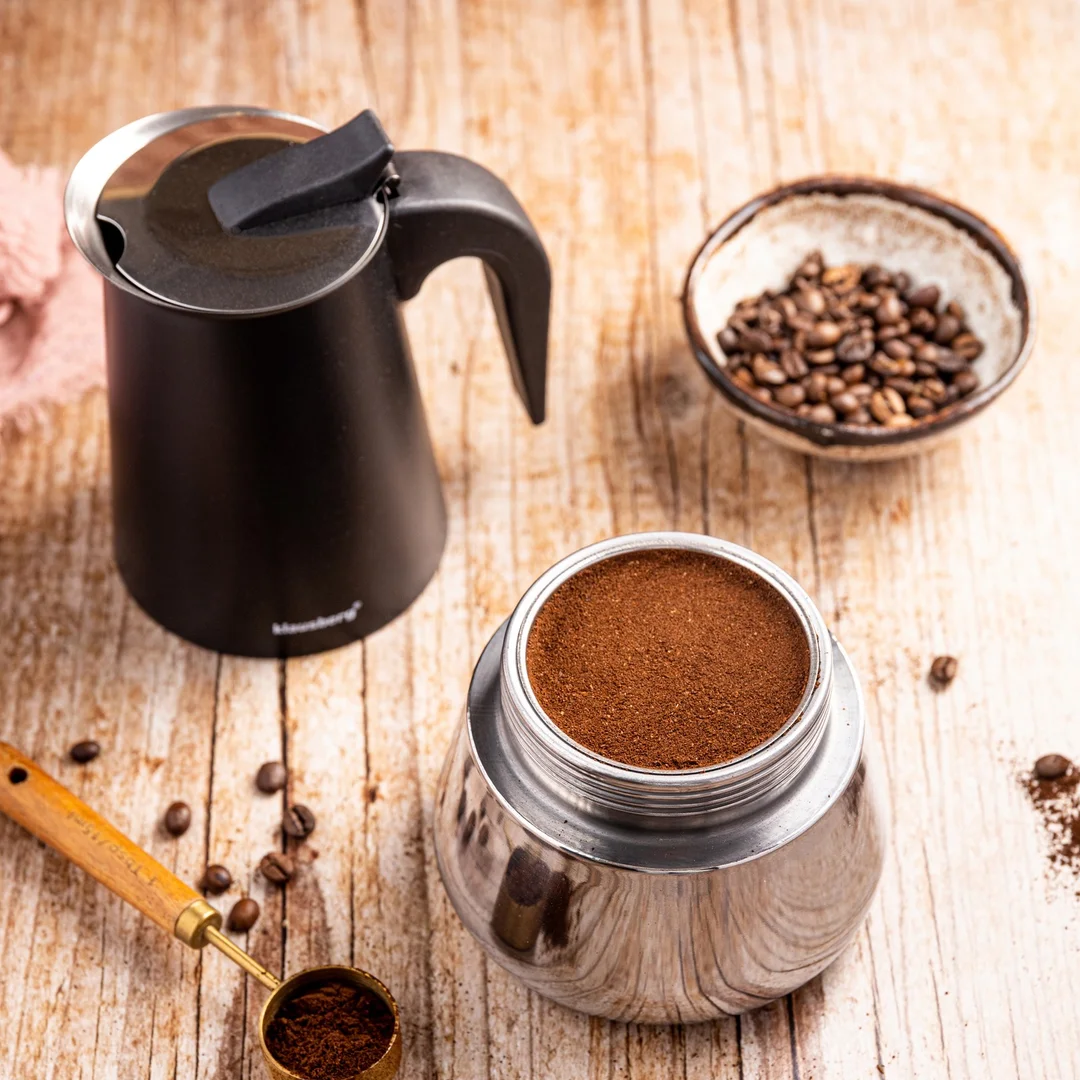 Zaparzacz do kawy espresso, stal nierdzewna, 12 filiżanek, czarny/srebrny, Klausberg, KB-7847 — zdjęcie 10