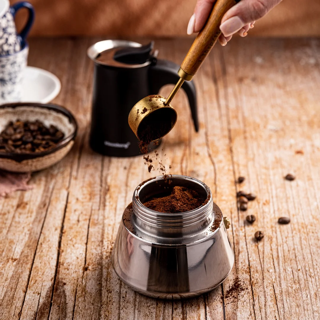 Zaparzacz do kawy espresso, stal nierdzewna, 6 filiżanek, czarny/srebrny, Klausberg, KB-7845 — zdjęcie 7