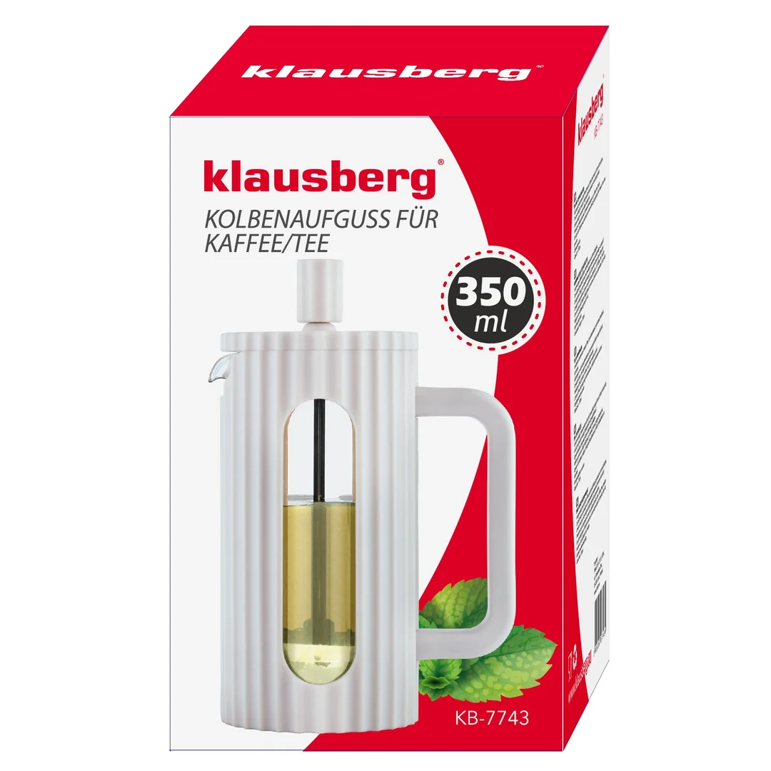 Zaparzacz do kawy/herbaty z dociskiem poj. 0,35l w kolorze jasnoszarym KB7743 — zdjęcie 13
