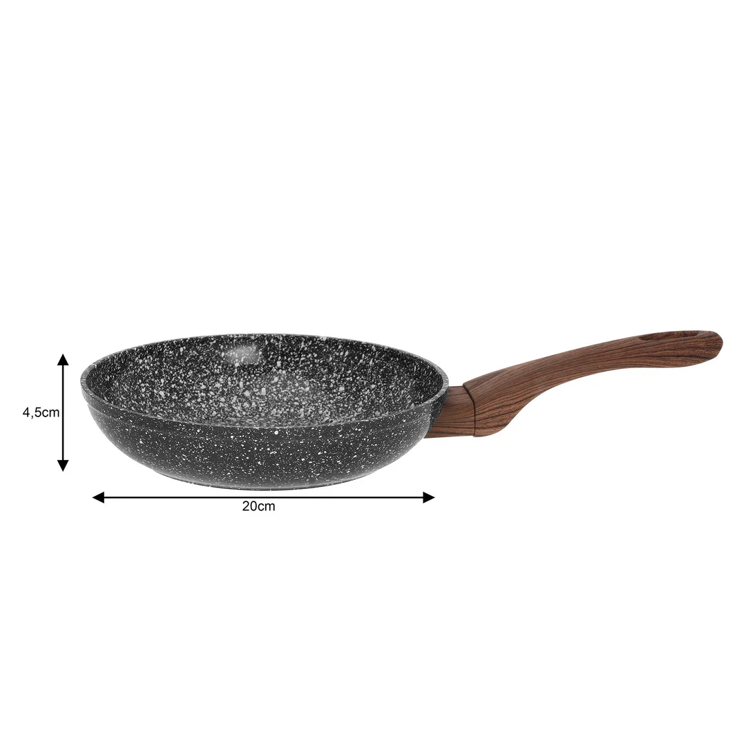 Zestaw 3 patelni, aluminium szary marmurek Ø20/24/28cm, KingHoff — zdjęcie 3