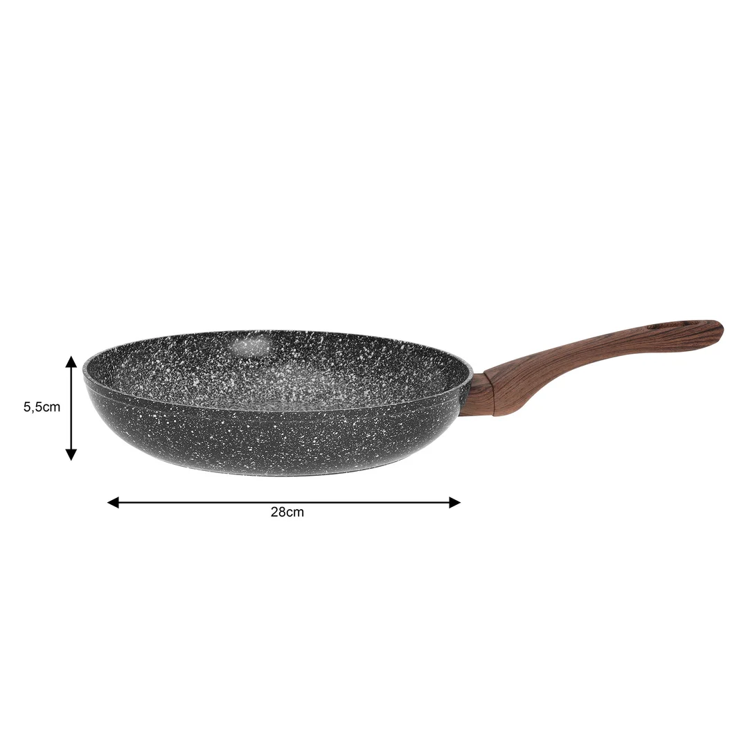 Zestaw 3 patelni, aluminium szary marmurek Ø20/24/28cm, KingHoff — zdjęcie 7