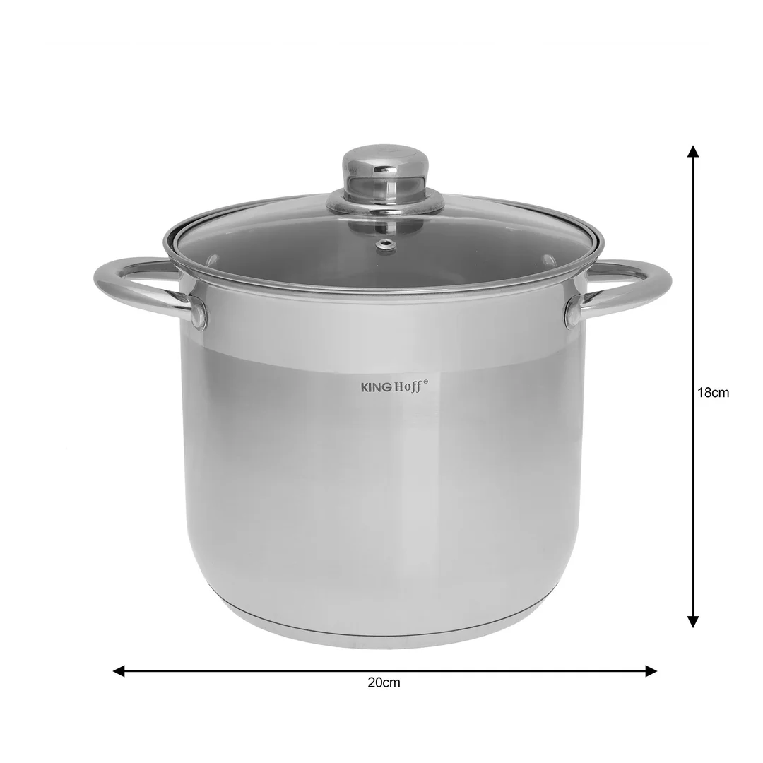 Zestaw garnków 6 elementów, stal Ø18,20,22cm KingHoff — zdjęcie 3