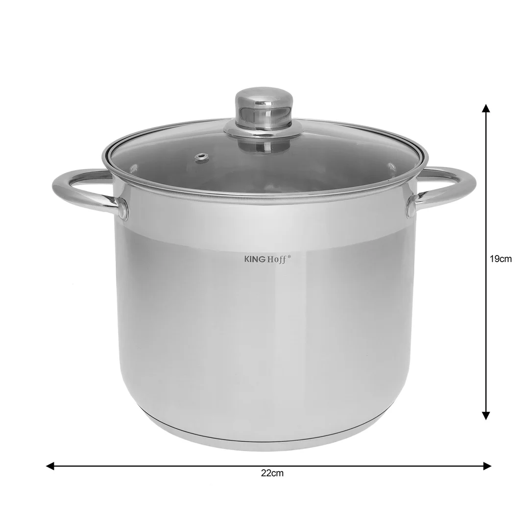 Zestaw garnków 6 elementów, stal Ø18,20,22cm KingHoff — zdjęcie 7