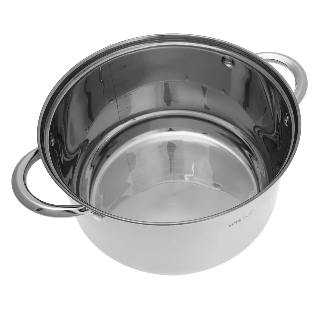 Zestaw garnków 8 elementów, stal, Ø16,18,20,24cm Kinghoff — zdjęcie 4