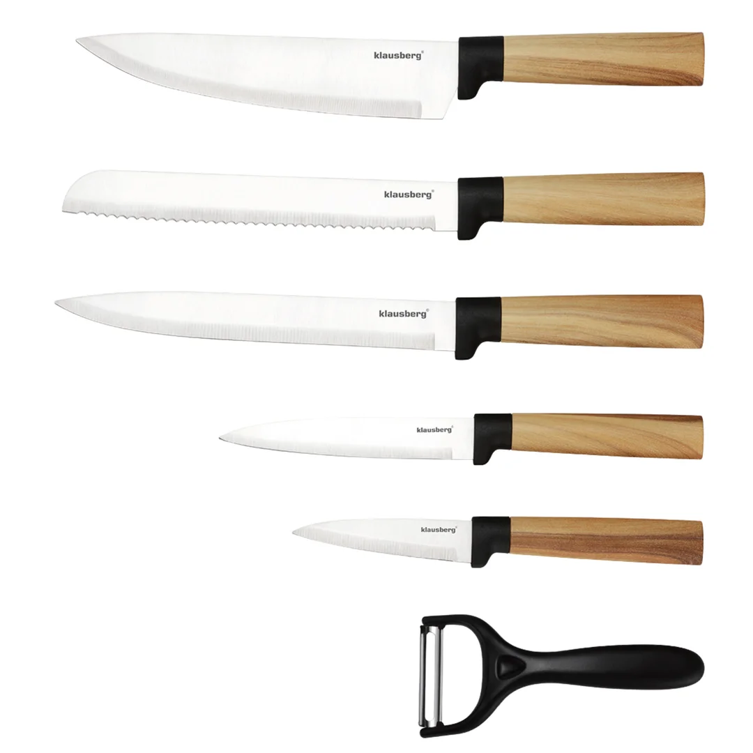 Zestaw noży kuchennych, 5 noży + obieraczka, Klausberg KB-9036 — zdjęcie 12