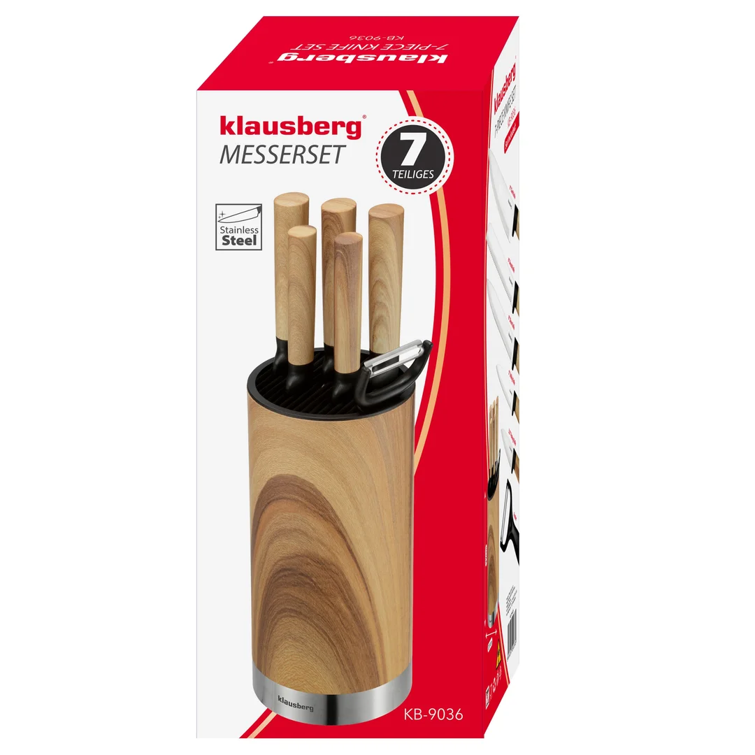 Zestaw noży kuchennych, 5 noży + obieraczka, Klausberg KB-9036 — zdjęcie 7