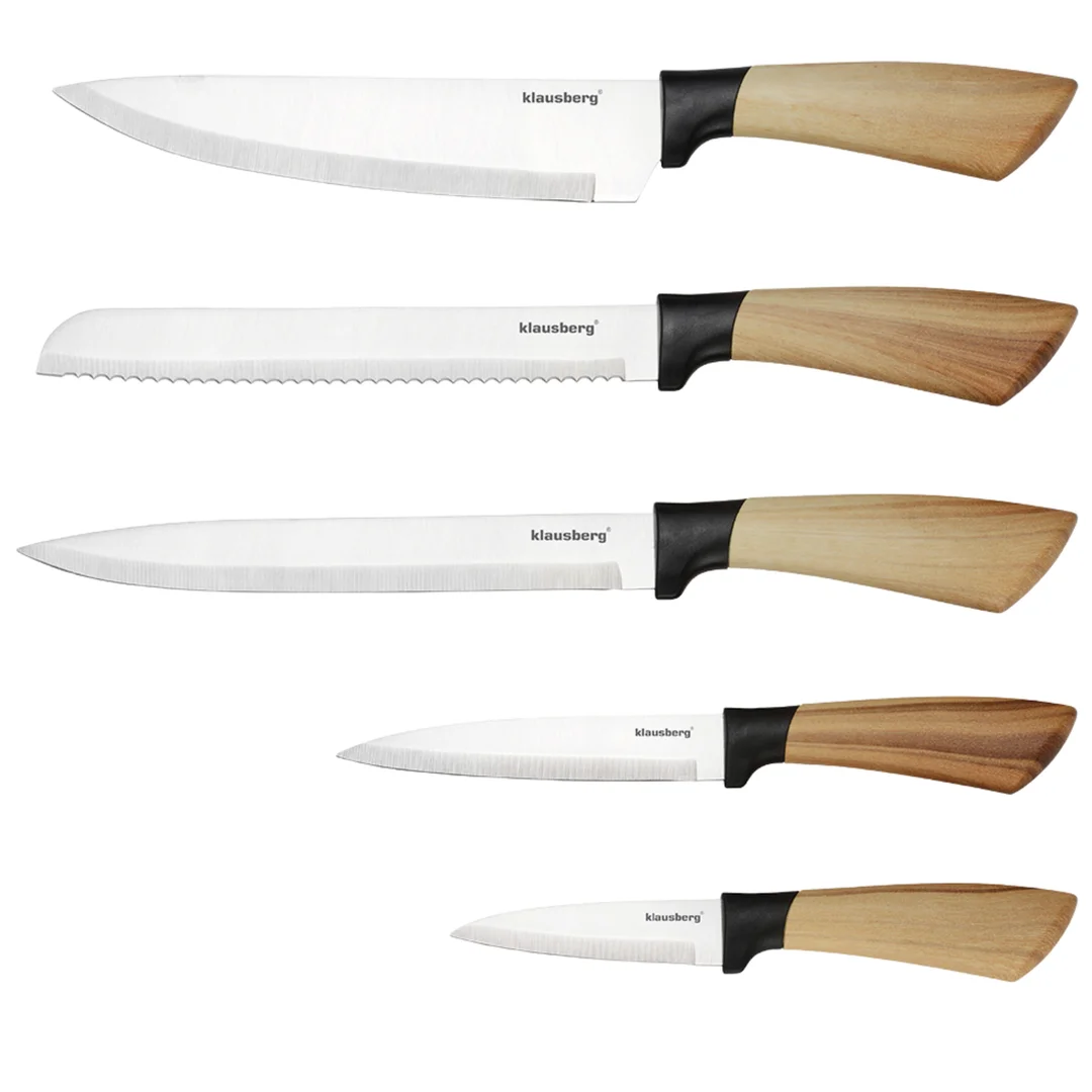 Zestaw noży kuchennych, 5 noży w bloku, Klausberg KB-9035 — zdjęcie 13