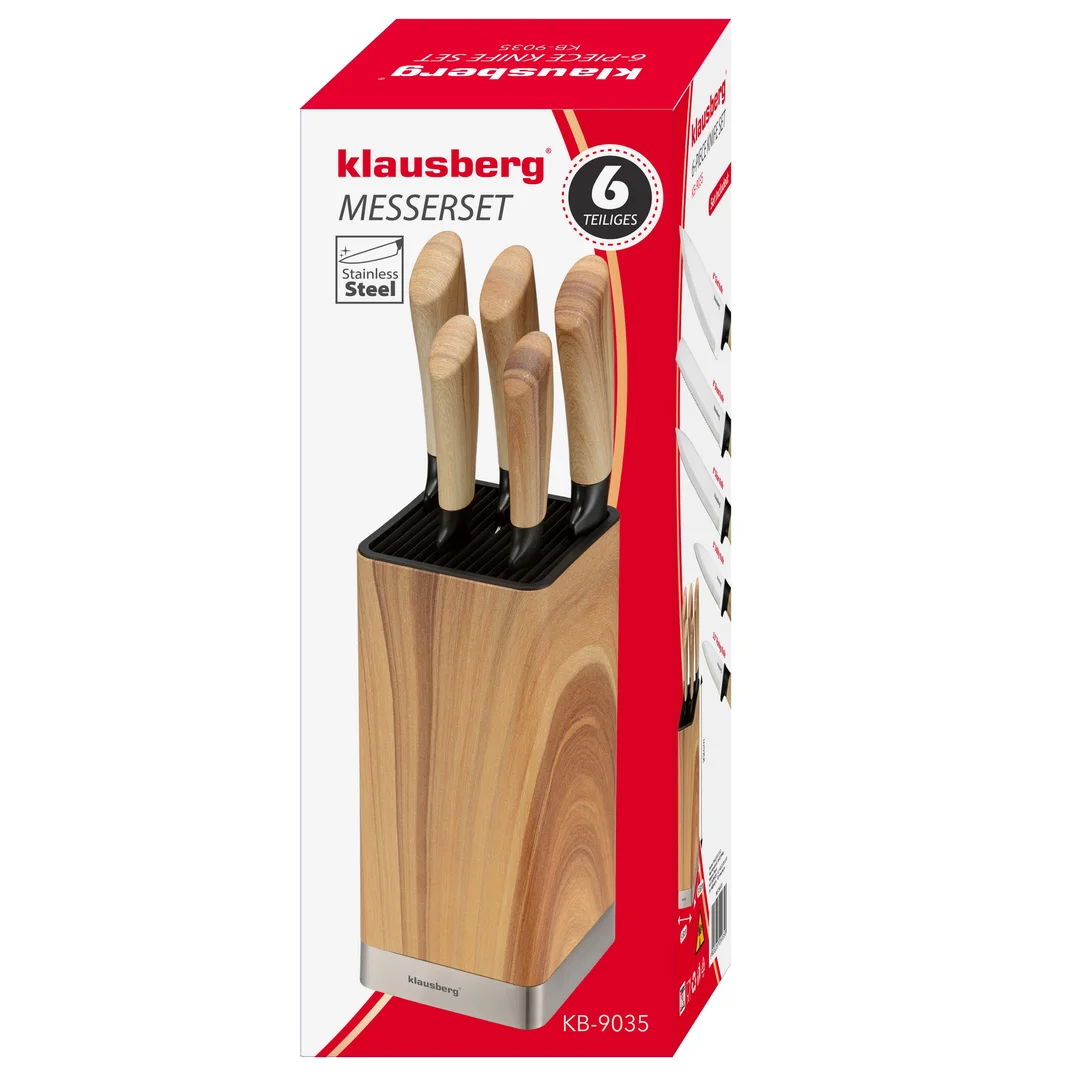 Zestaw noży kuchennych, 5 noży w bloku, Klausberg KB-9035 — zdjęcie 5