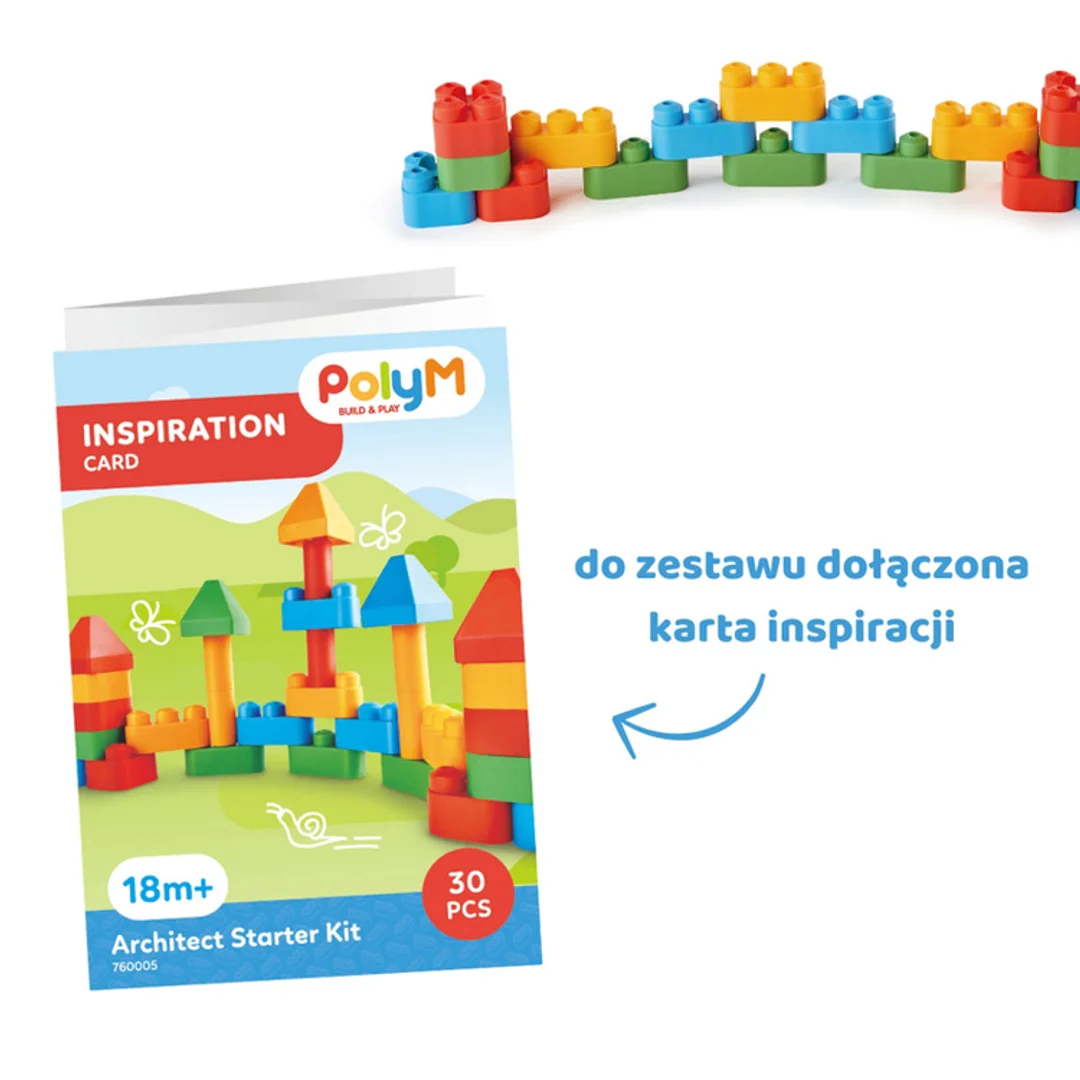 Klocki konstrukcyjne Zestaw startowy małego architekta PolyM