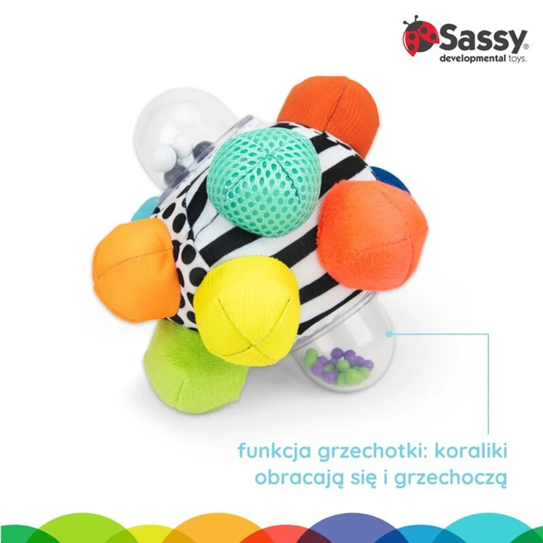 Zabawka do wózka Piłka z wypustkami m Sassy