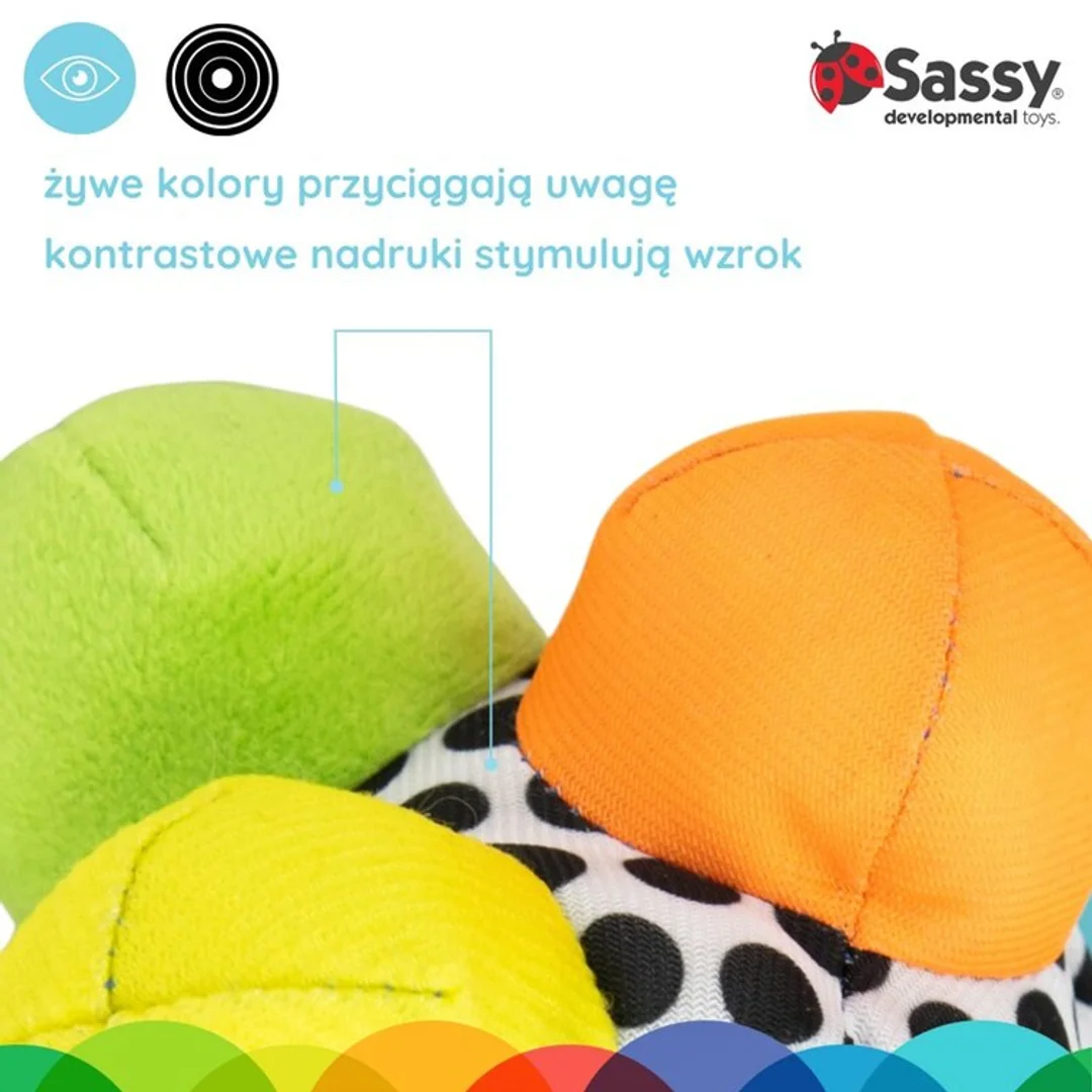 Zabawka do wózka Piłka z wypustkami m Sassy