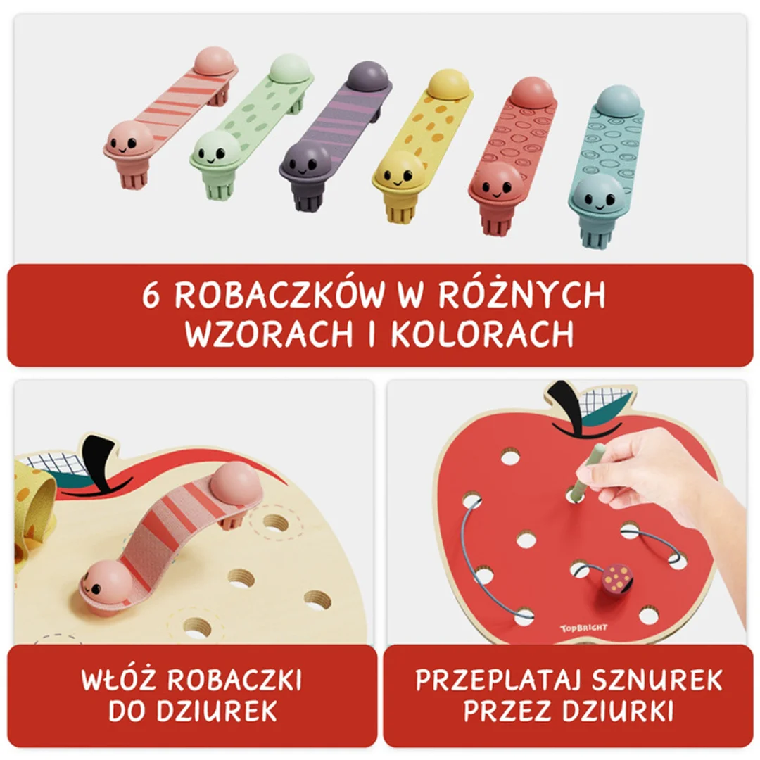 Zabawka edukacyjna dla dzieci w jabłuszku Topbright