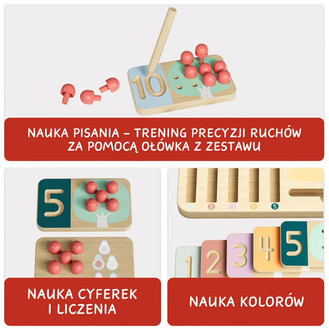 Zabawka edukacyjna do nauki liczenia Liczę owoce Topbright
