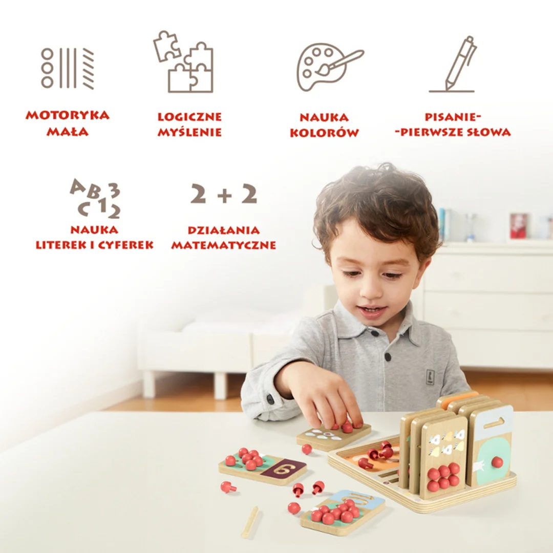 Zabawka edukacyjna do nauki liczenia Liczę owoce Topbright