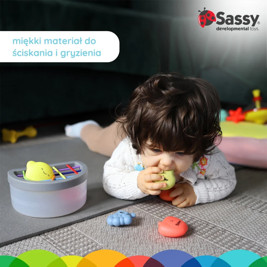 Zabawka STEM sorter kubeczek z owocami Sassy