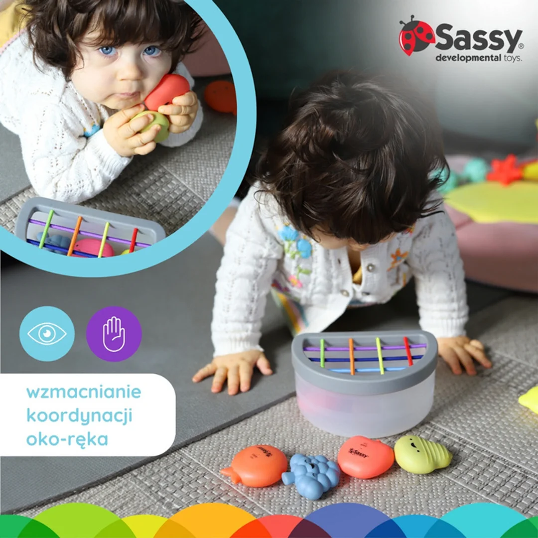 Zabawka STEM sorter kubeczek z owocami Sassy
