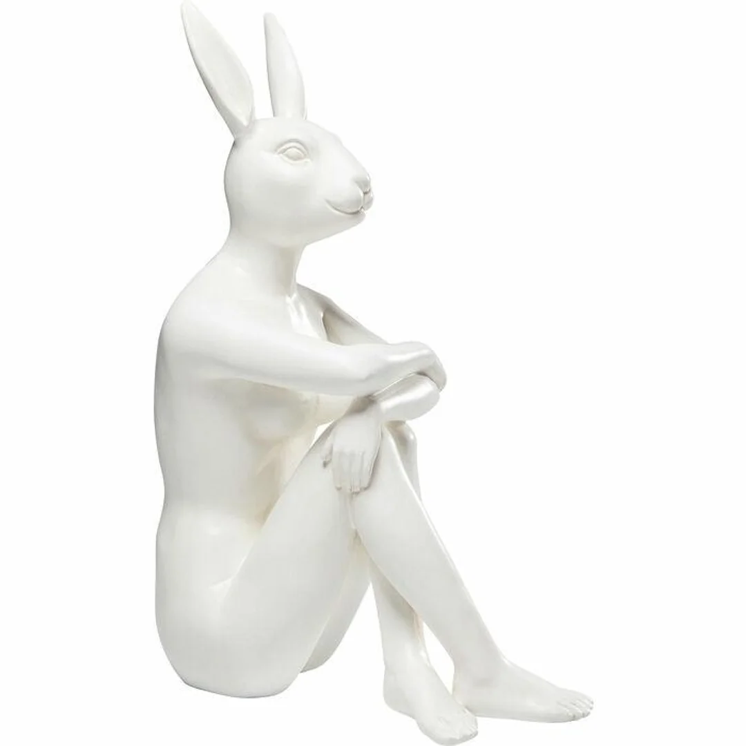 Kare figurka dekoracyjna Rabbit biała