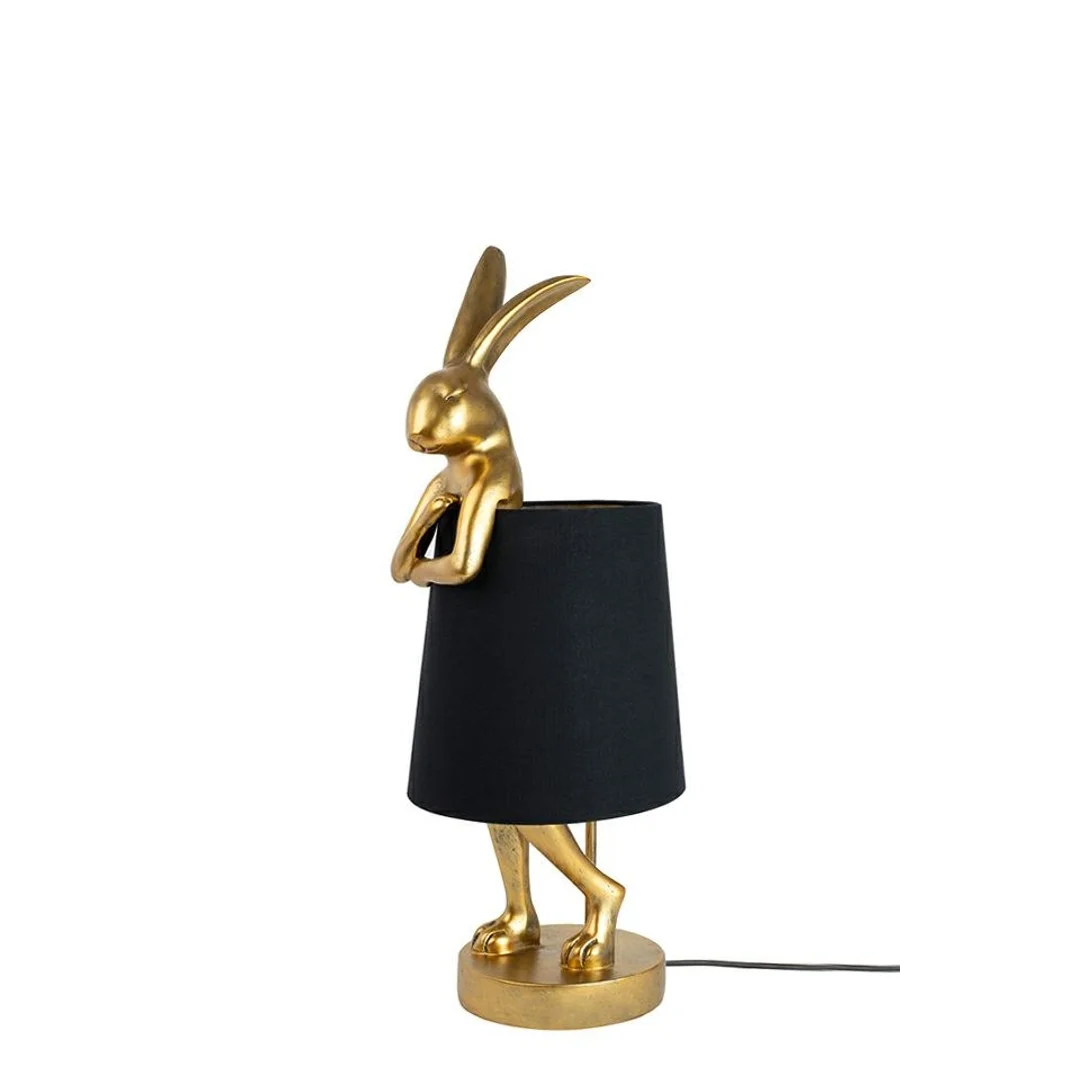 KARE lampa stołowa RABBIT 50 cm złota / czarna