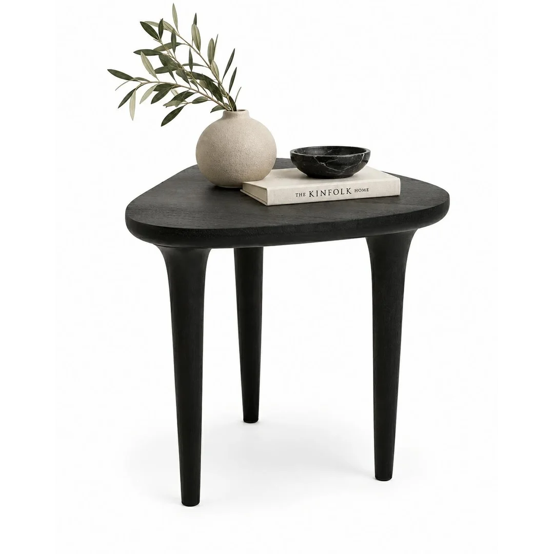 MaMaison stolik LAMINAR 49 czarny / drewno