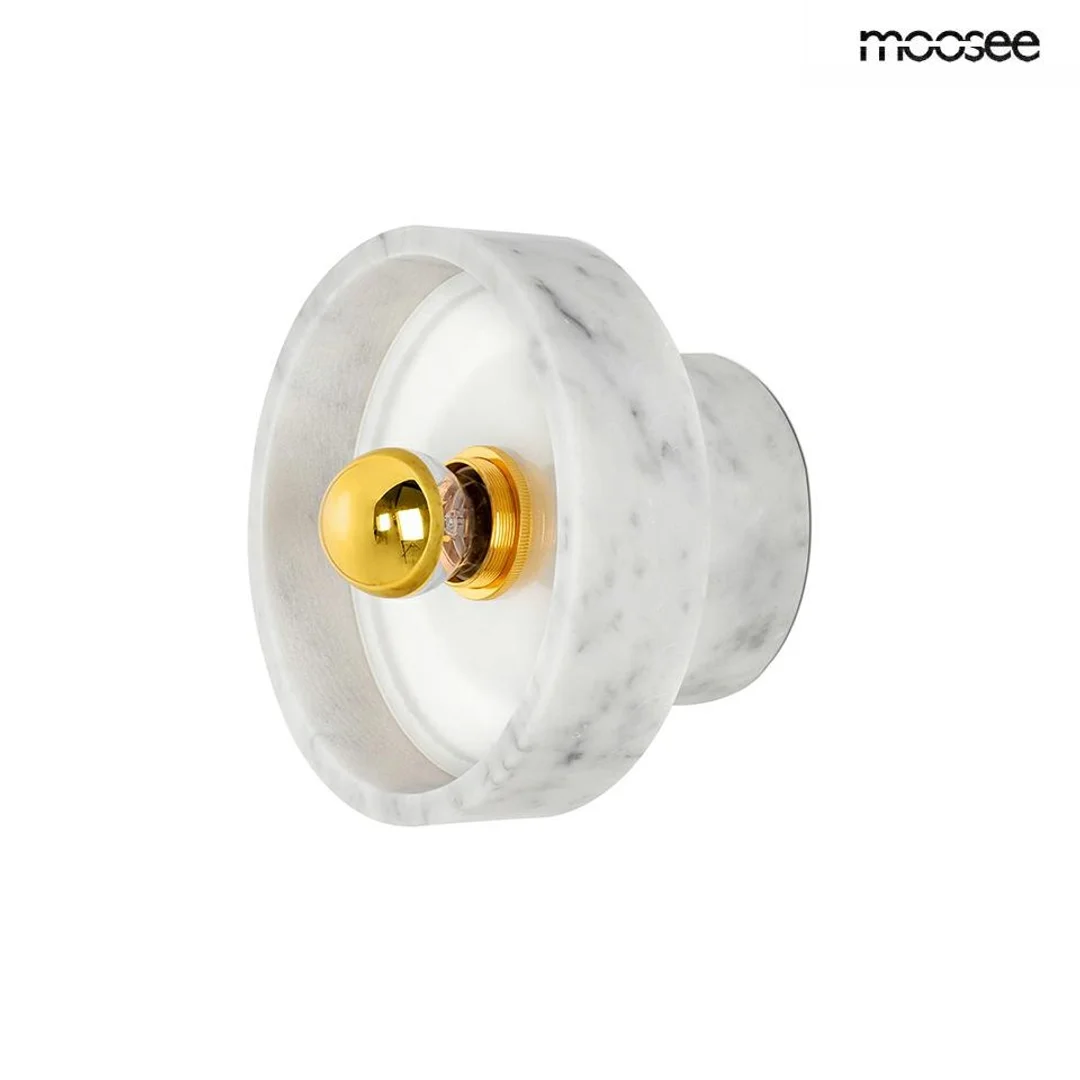 Moosee lampa ścienna Arco biała