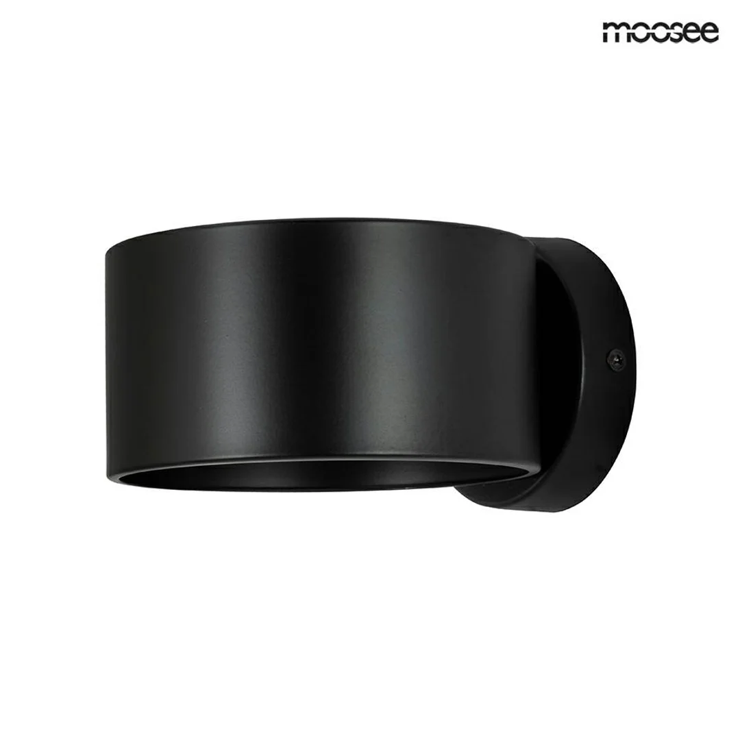 Moosee lampa ścienna Arro czarna