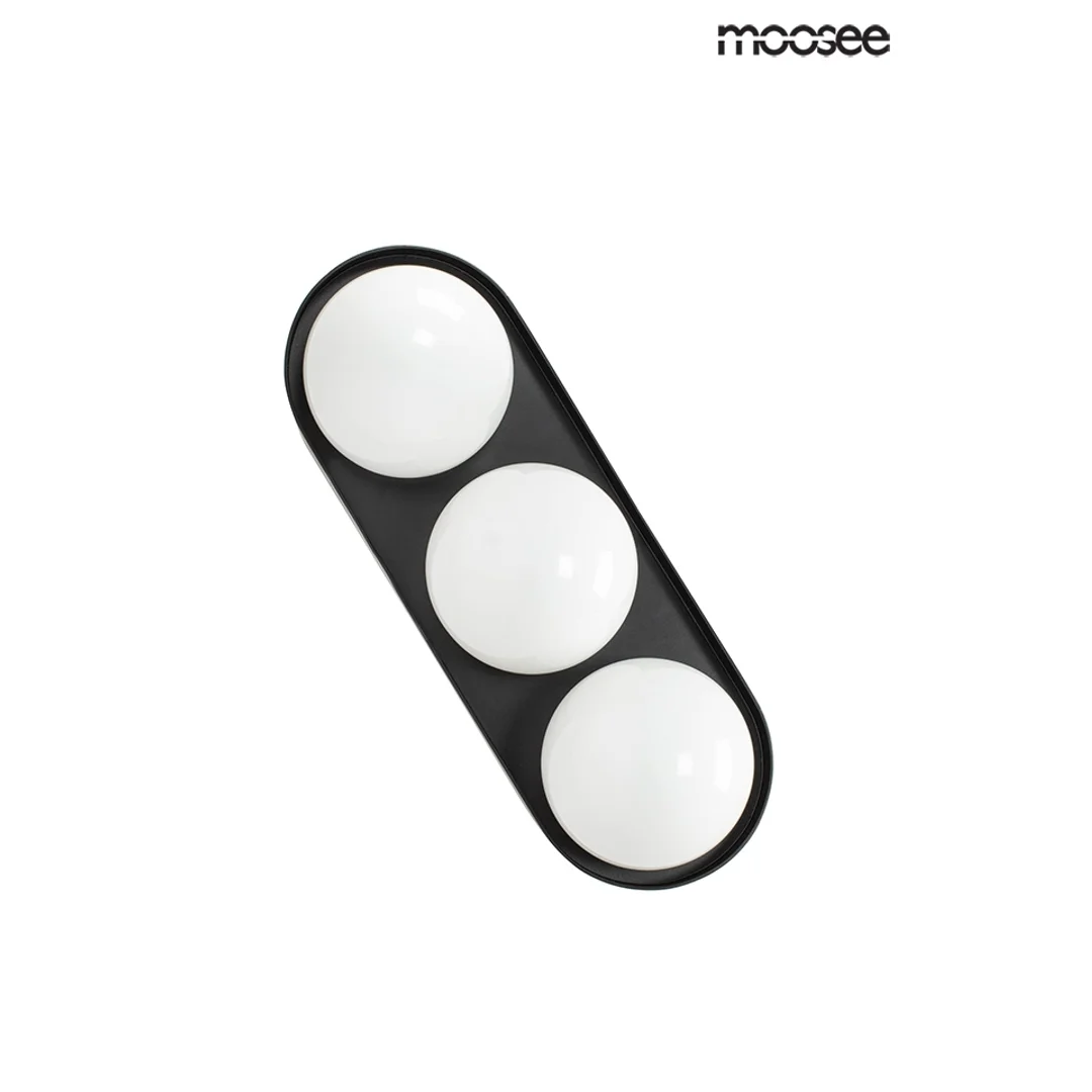 MOOSEE lampa ścienna DROPS 3 czarna
