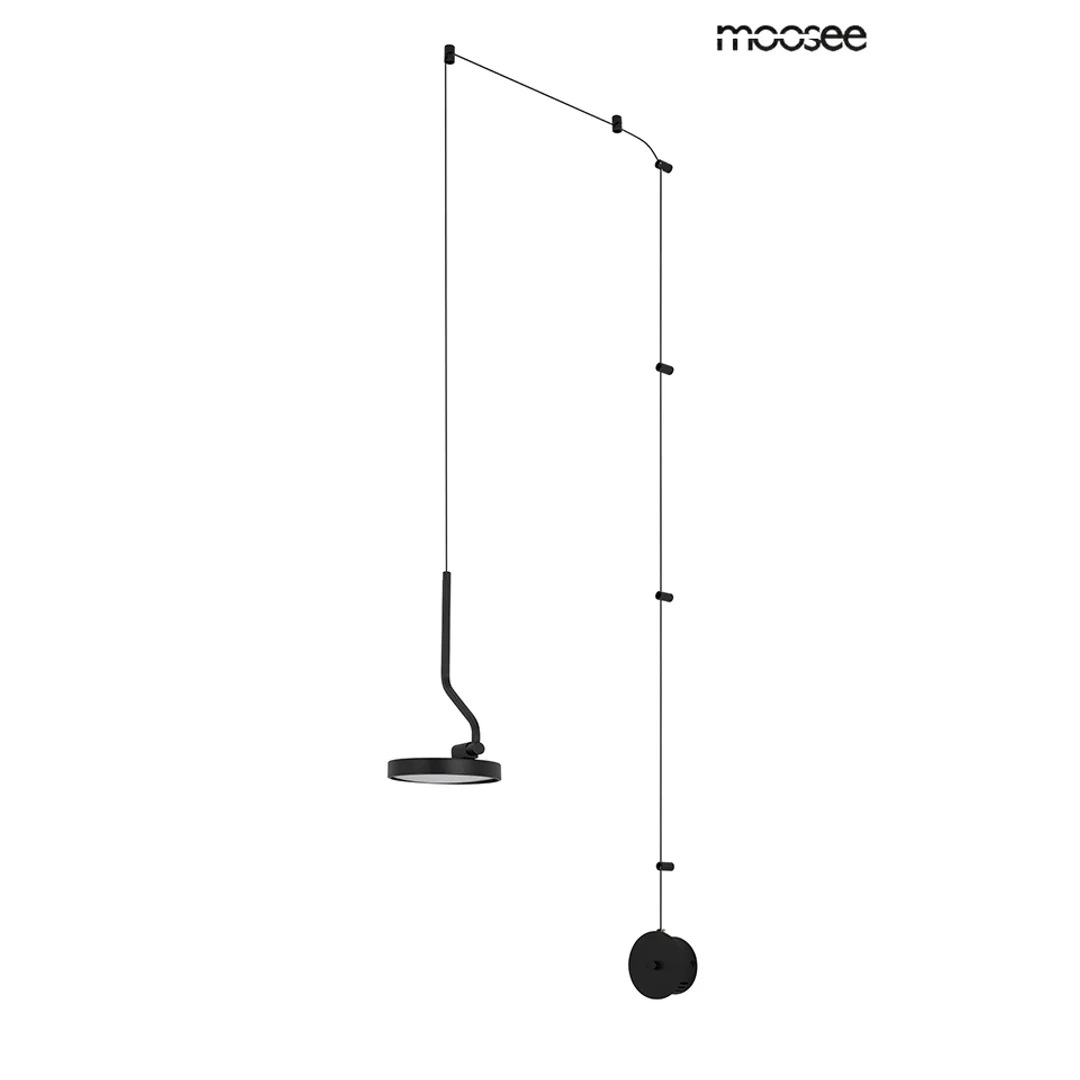 MOOSEE lampa ścienna FLAT czarna