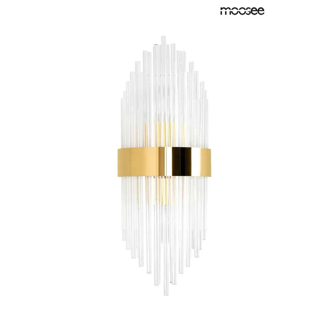 Moosee lampa ścienna Florens M złota