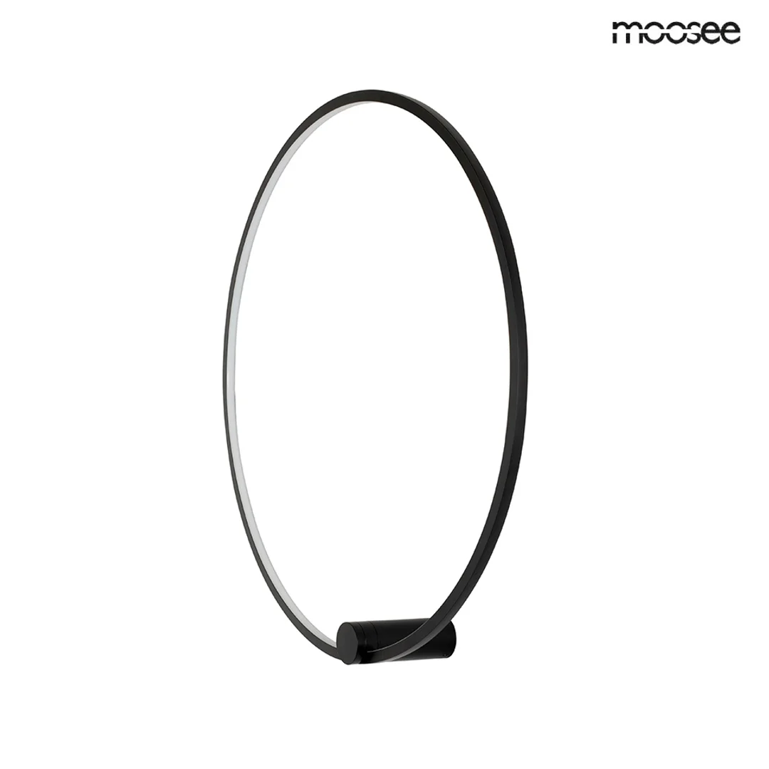 Moosee lampa ścienna Hoop 60 czarna