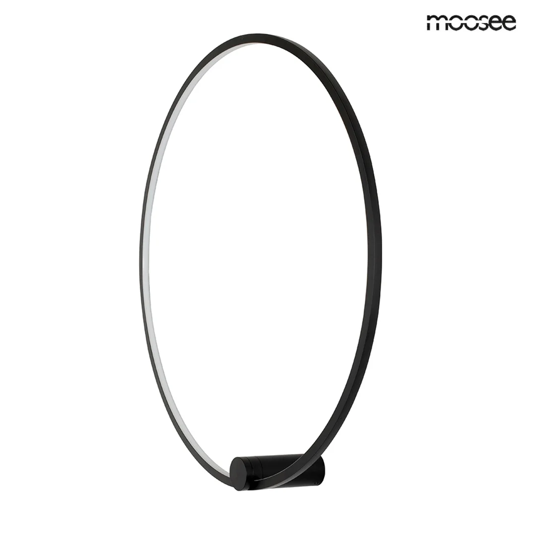 Moosee lampa ścienna Hoop 80 czarna