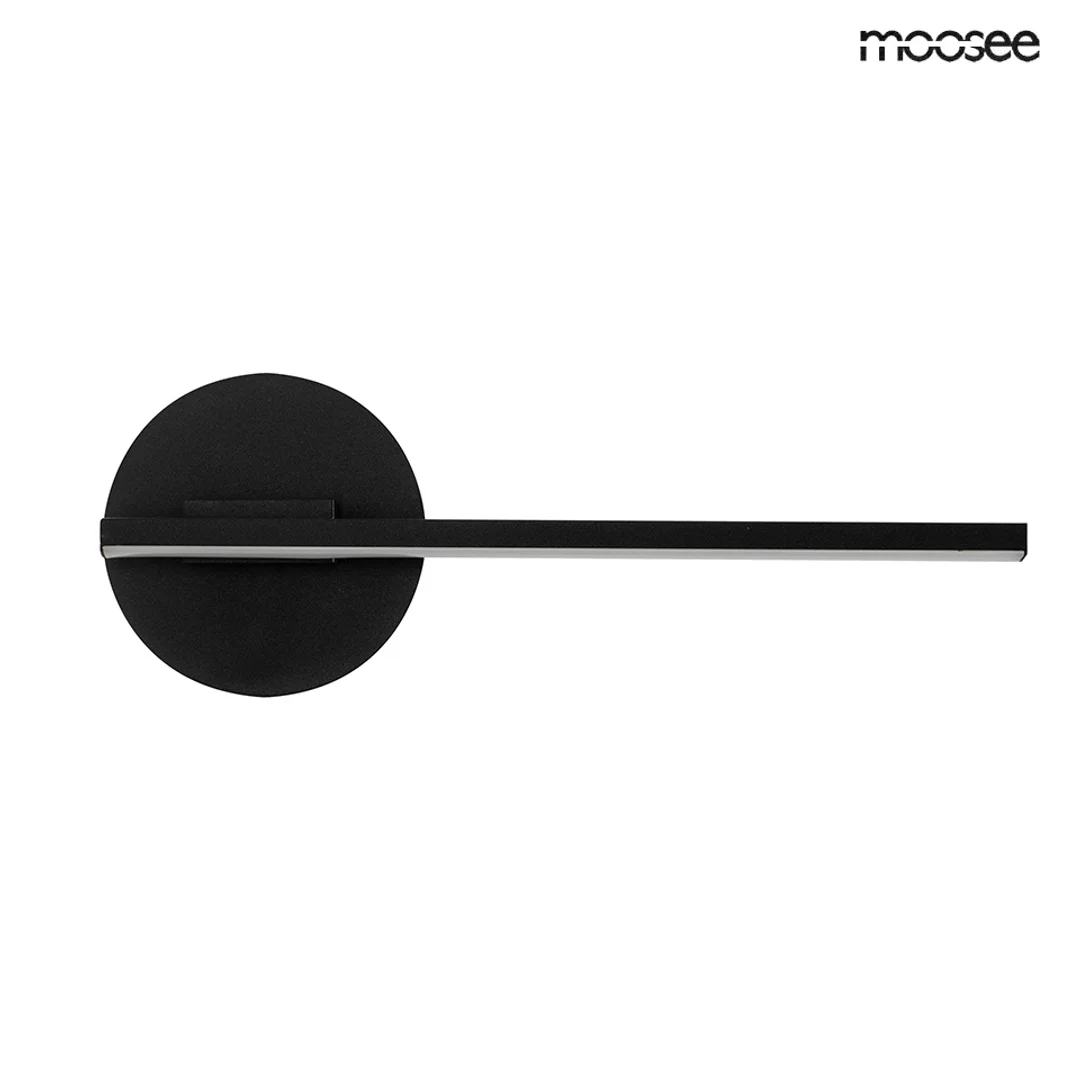 Moosee lampa ścienna Horizon czarna
