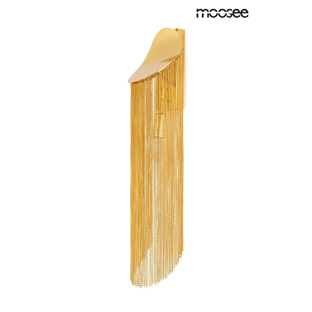 MOOSEE lampa ścienna LAMBADA łańcuszki złota