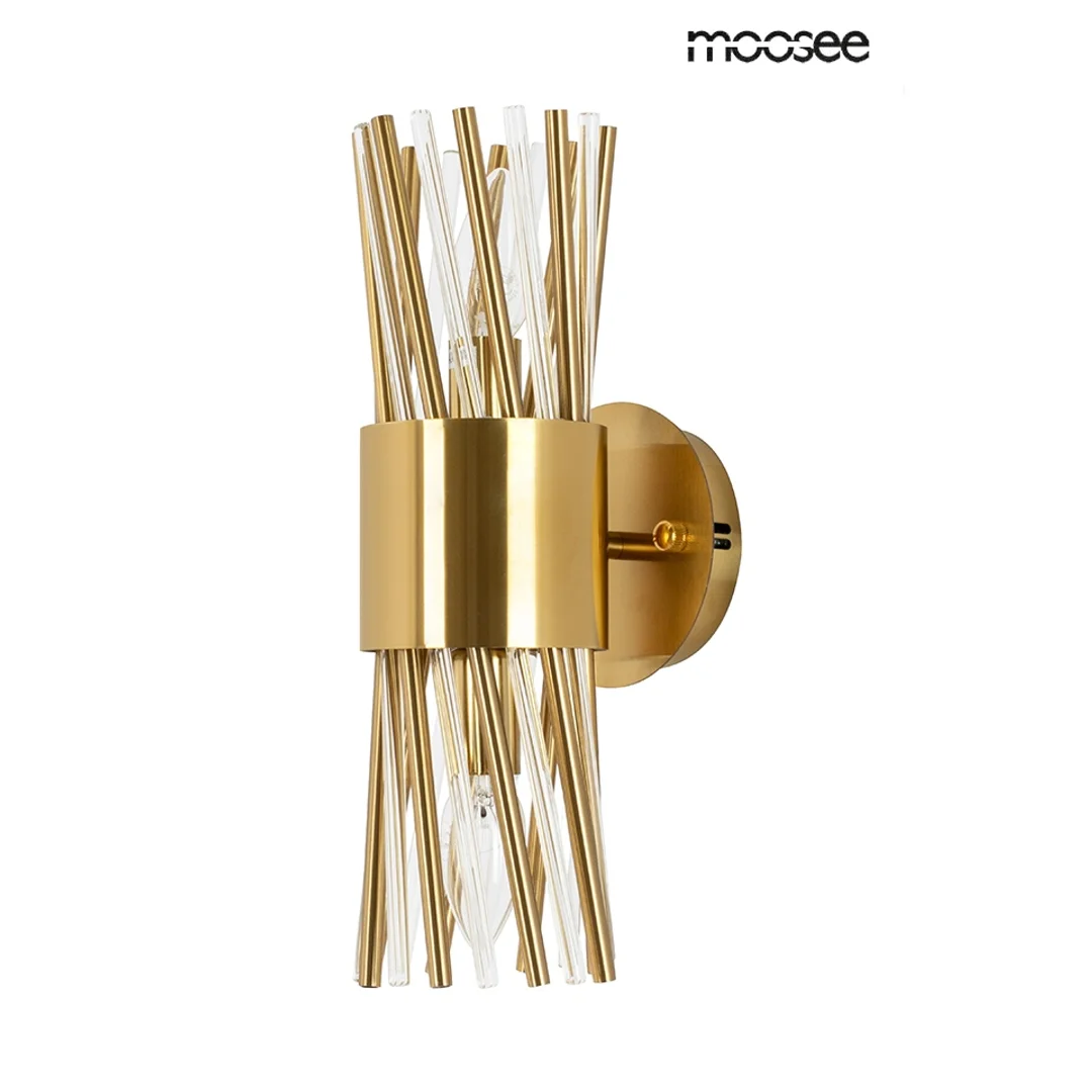 Moosee lampa ścienna Lorenzo złota