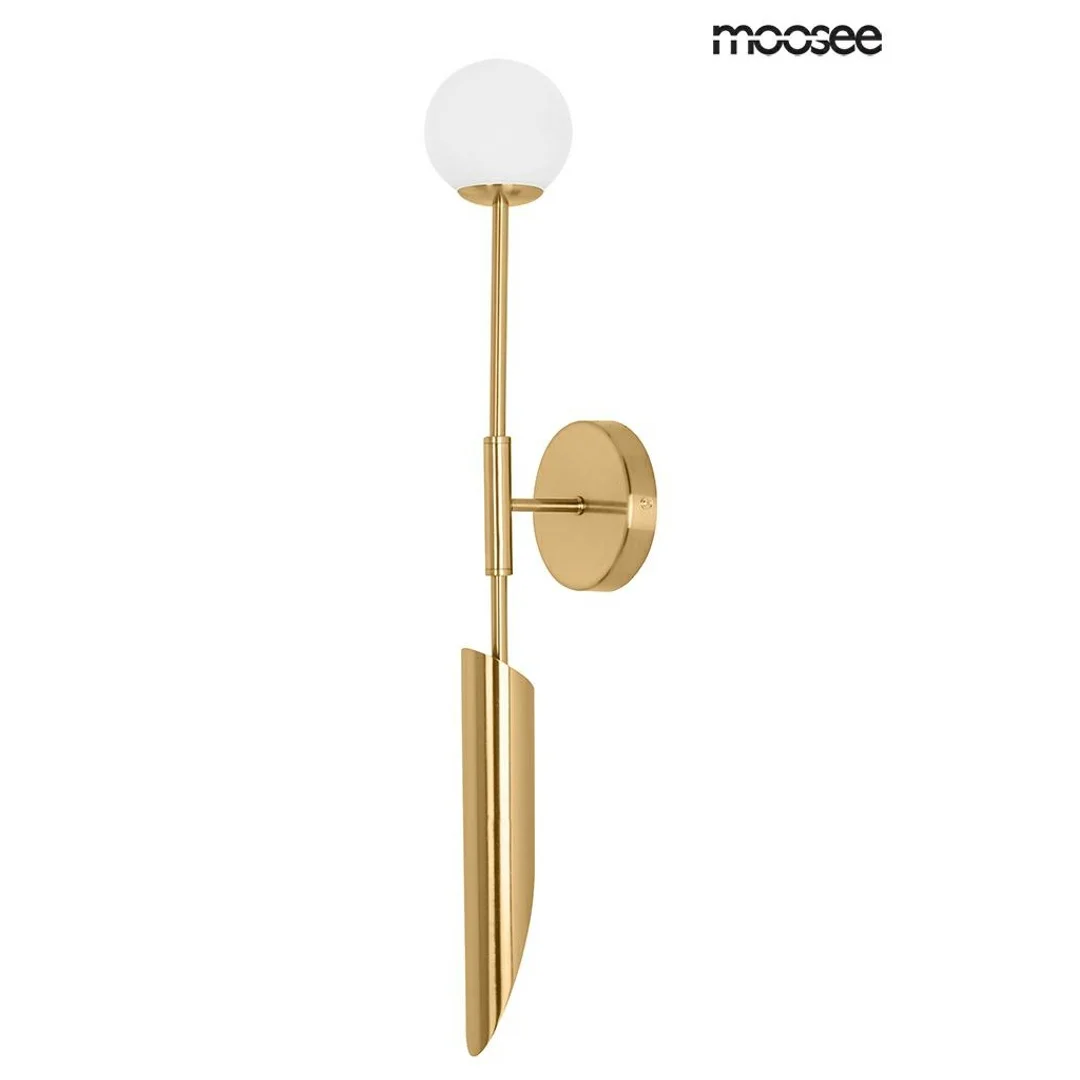 Moosee lampa ścienna Lucca złota
