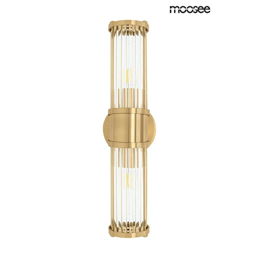 Moosee lampa ścienna Pilar Twin złota