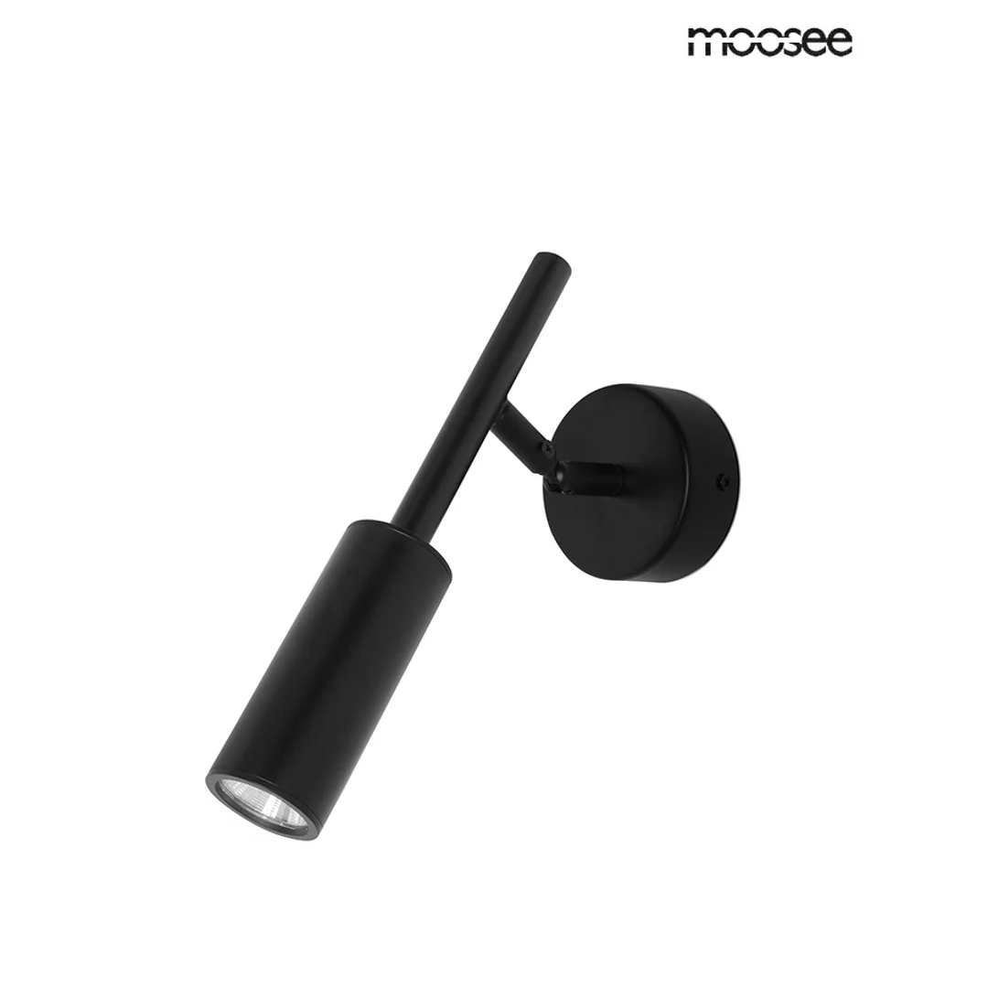 Moosee lampa ścienna Prisma czarna