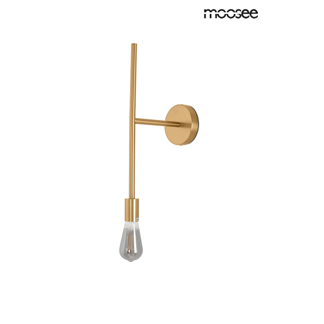 Moosee lampa ścienna Riva złota