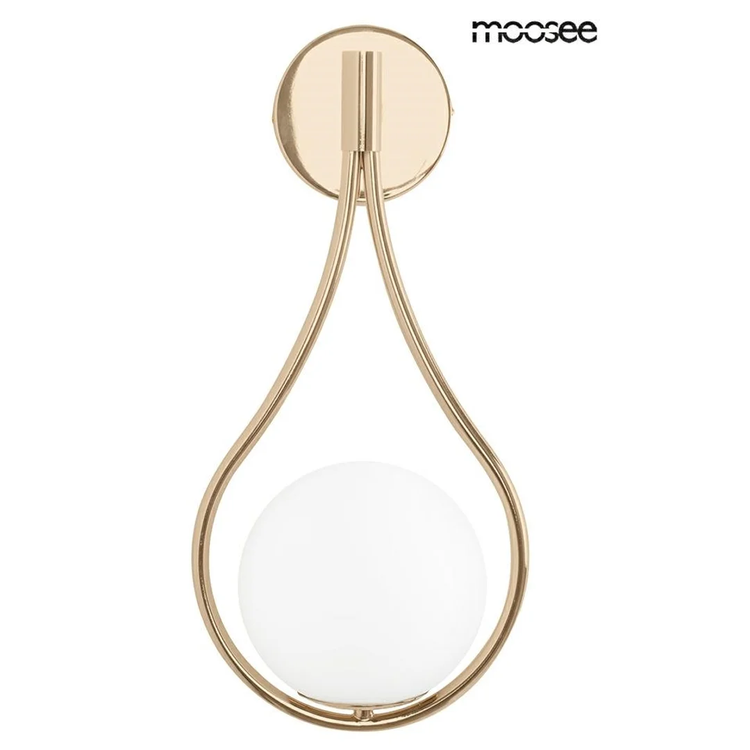 Moosee lampa ścienna Roma złota