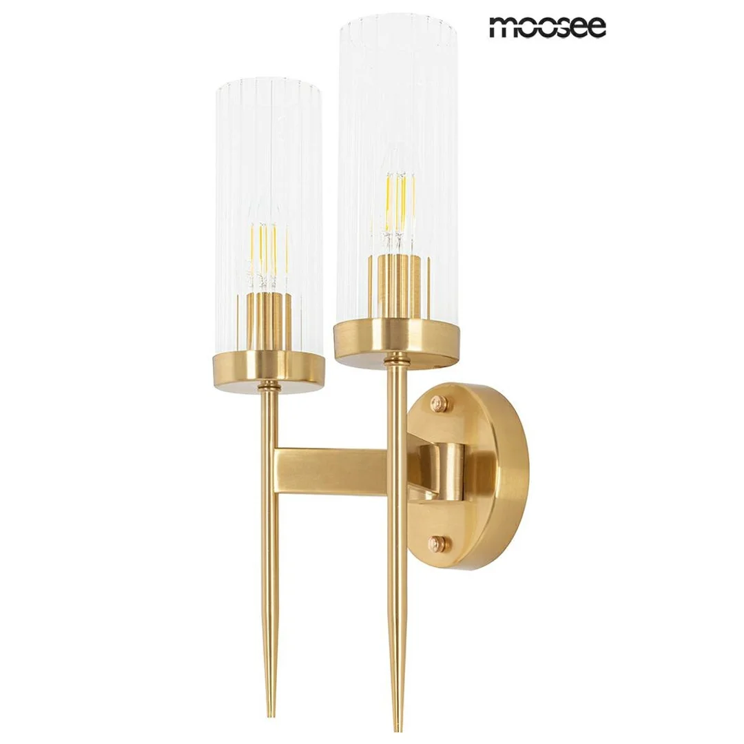 Moosee lampa ścienna Torch Twin złota