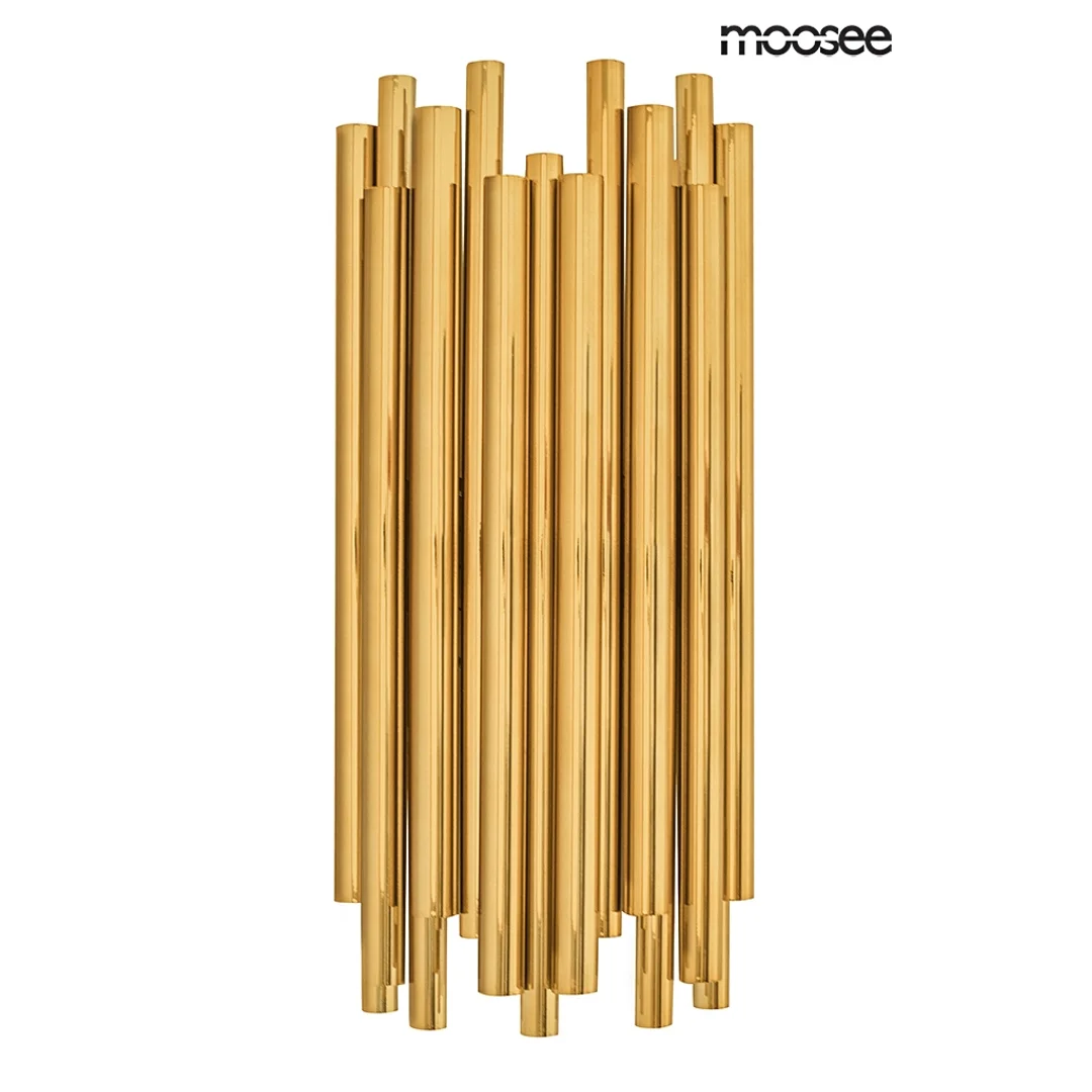 Moosee lampa ścienna Tubo złota