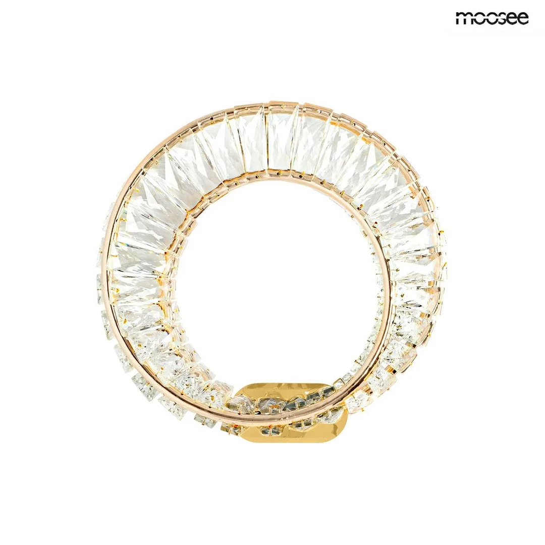 Moosee lampa ścienna Wave złota