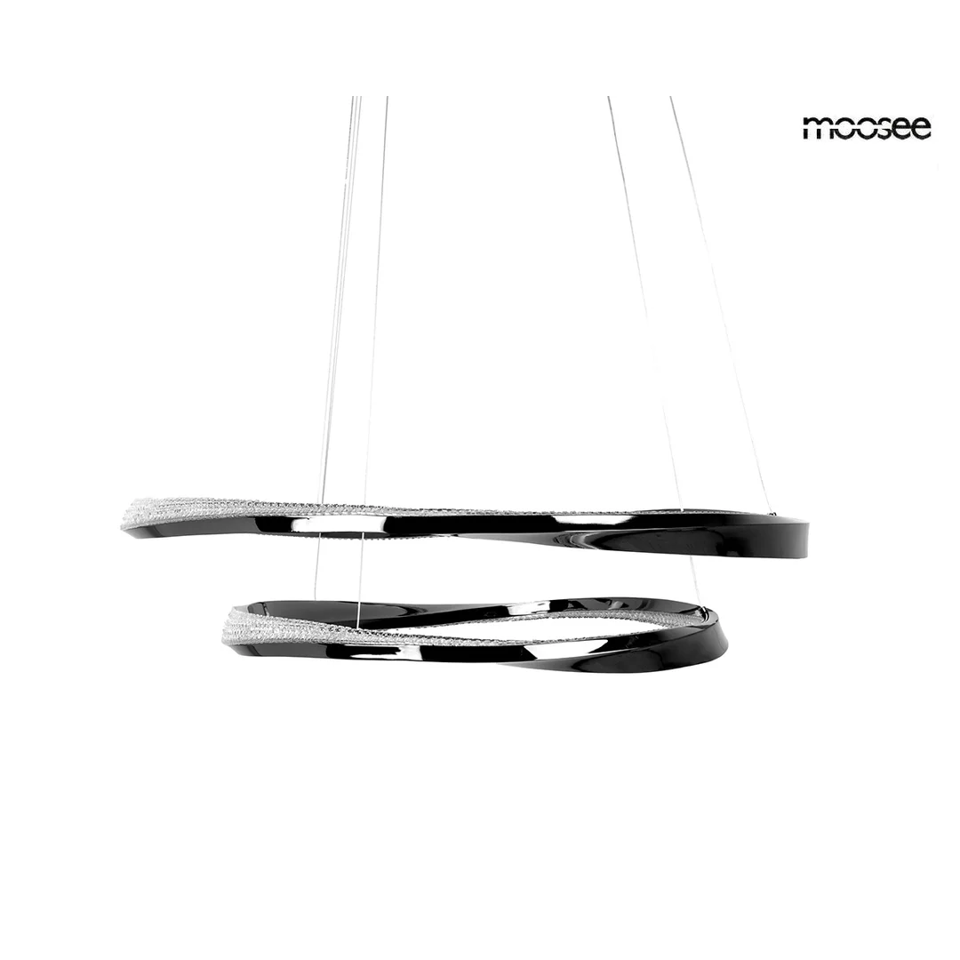 Moosee lampa wisząca Anillo 2 czarny chrom
