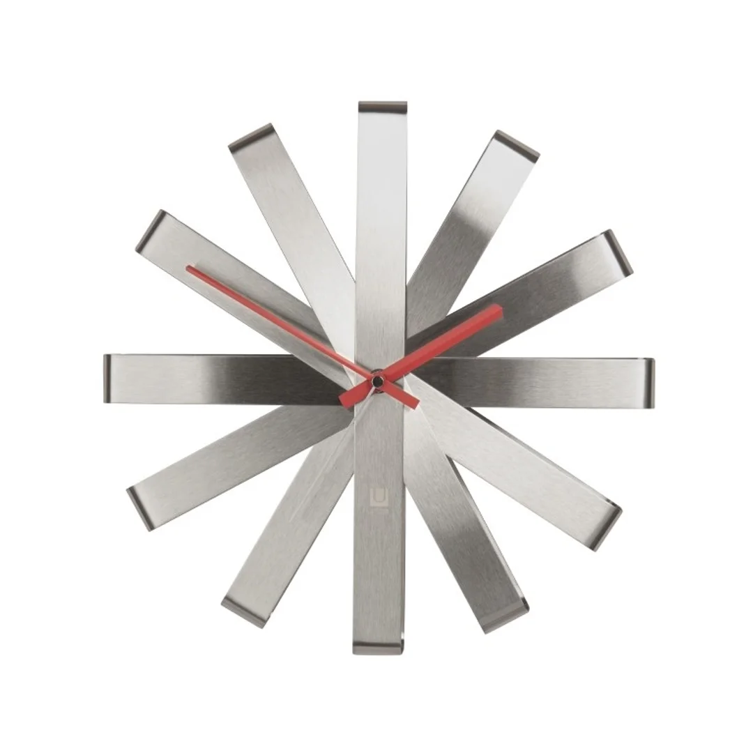 UMBRA zegar RIBBON - stal