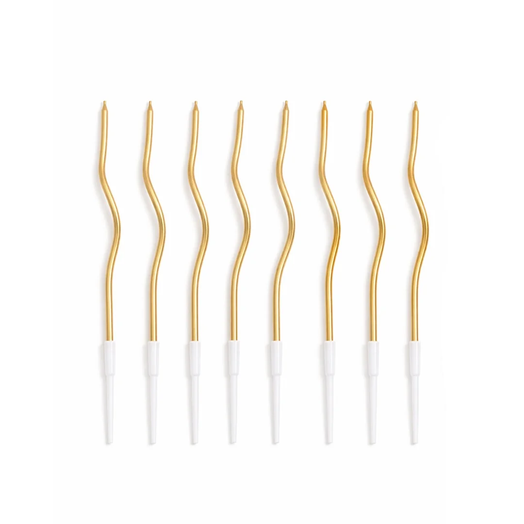 Zestaw 36 świeczek SHP Twist złoty