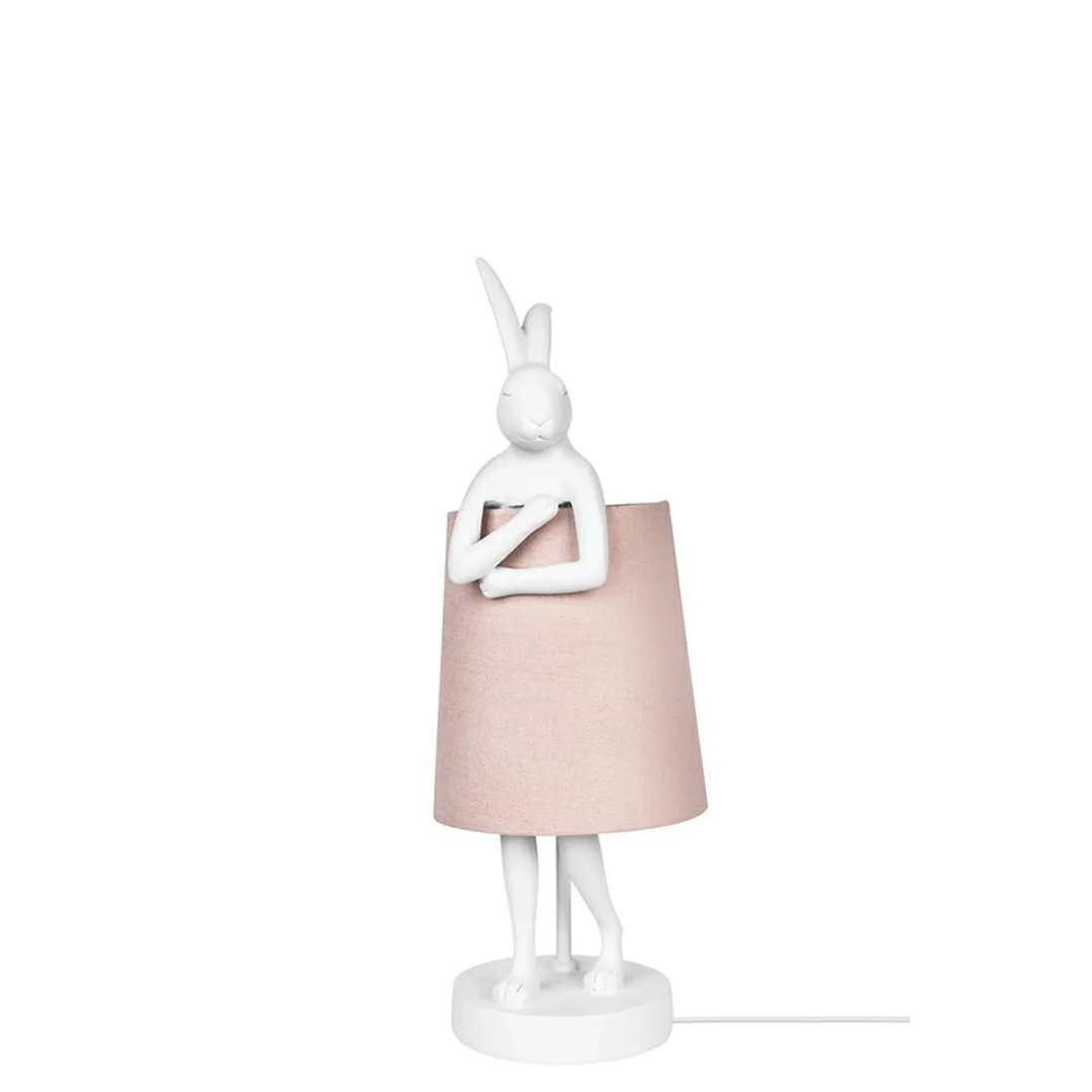 KARE lampa stołowa RABBIT 50 cm biała / różowa — zdjęcie 4