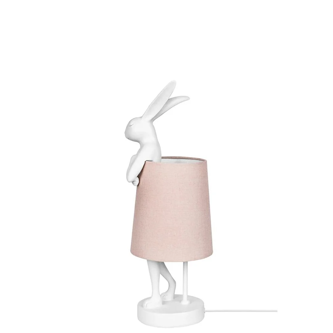 KARE lampa stołowa RABBIT 50 cm biała / różowa — zdjęcie 5