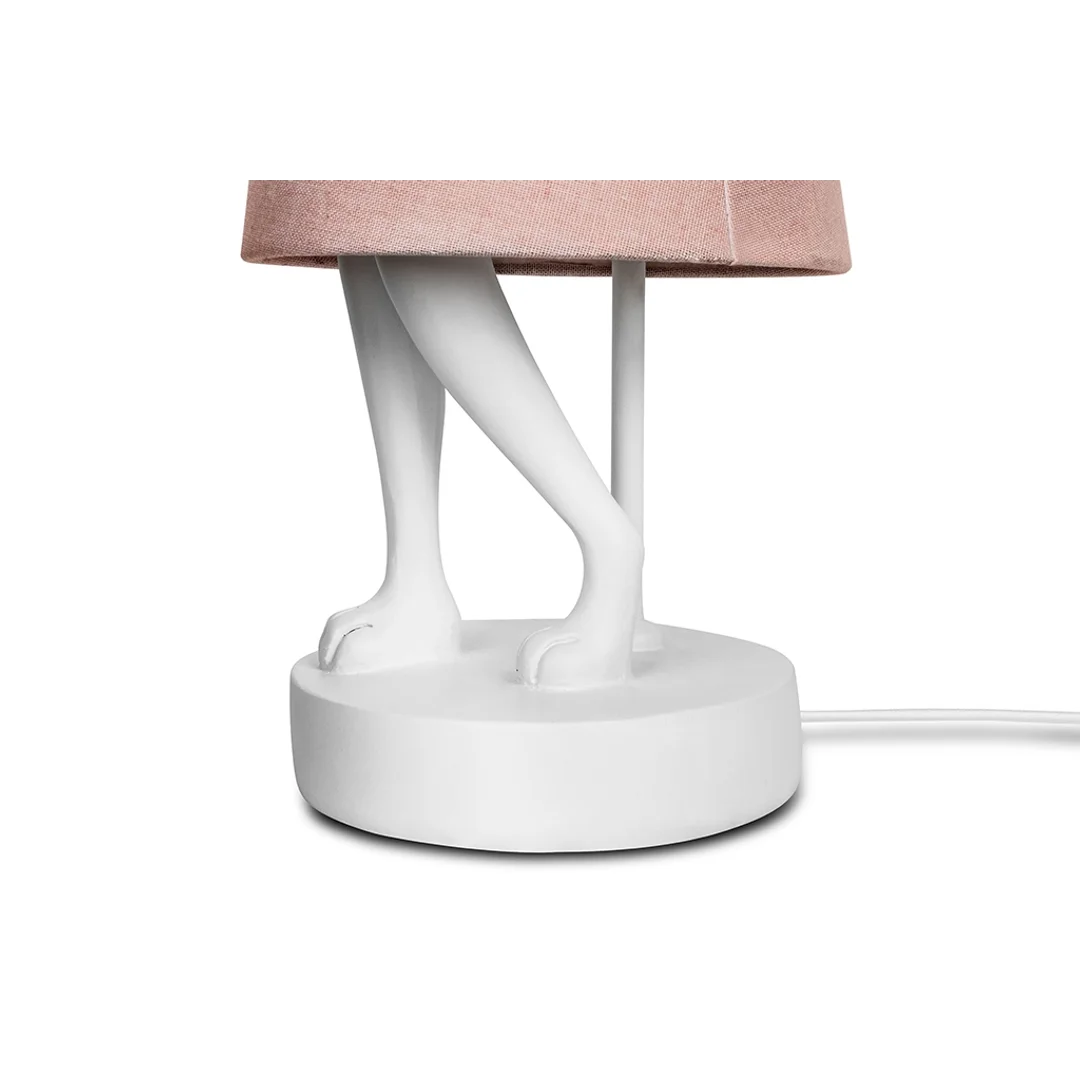 KARE lampa stołowa RABBIT 50 cm biała / różowa — zdjęcie 7
