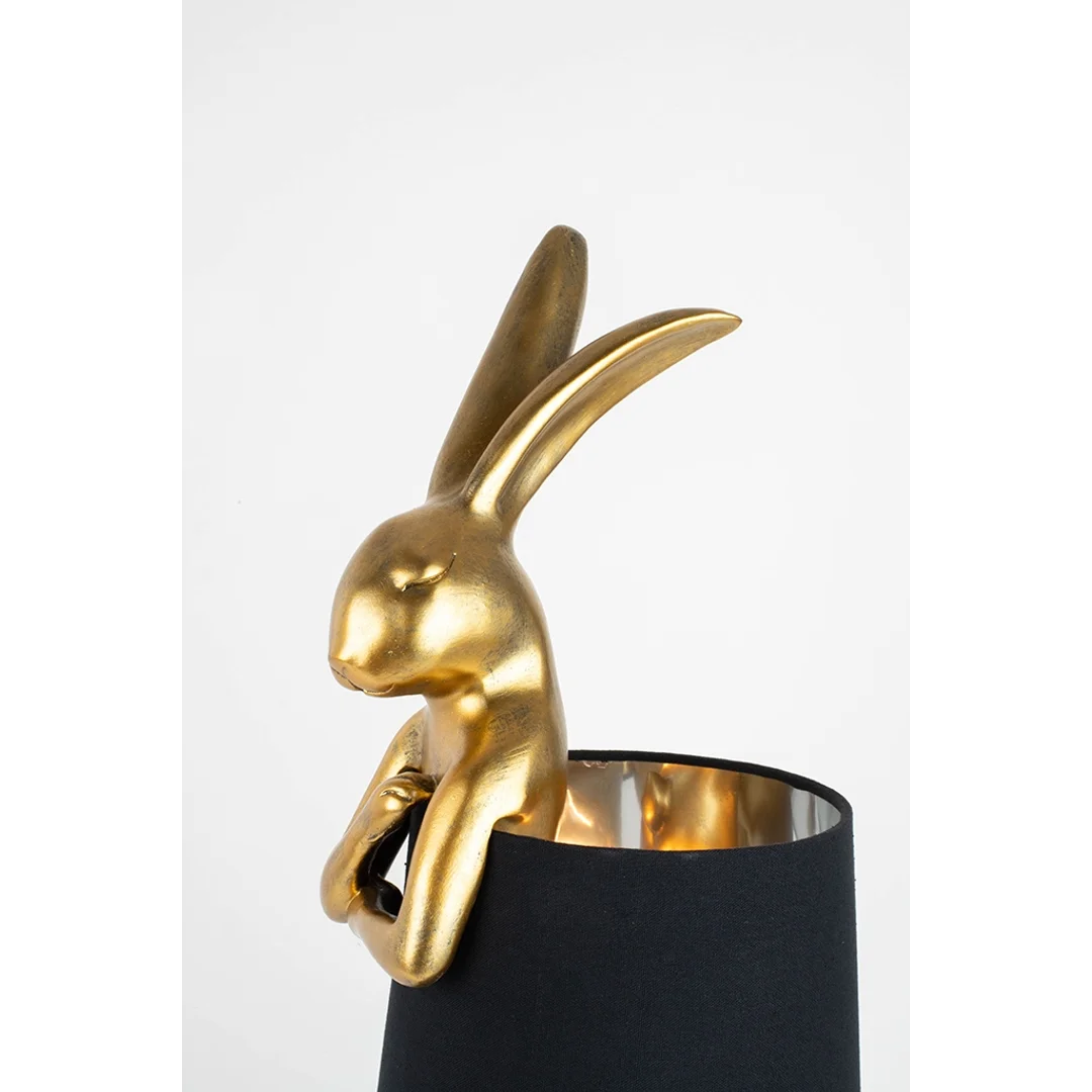 KARE lampa stołowa RABBIT 50 cm złota / czarna — zdjęcie 4